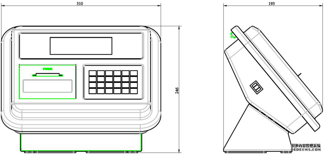 耀華XK3190-DS6,XK3190-DS6稱重顯示器產(chǎn)品尺寸